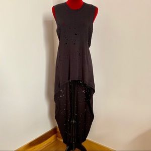 Urban Outfitters Distressed black tunic/tank top